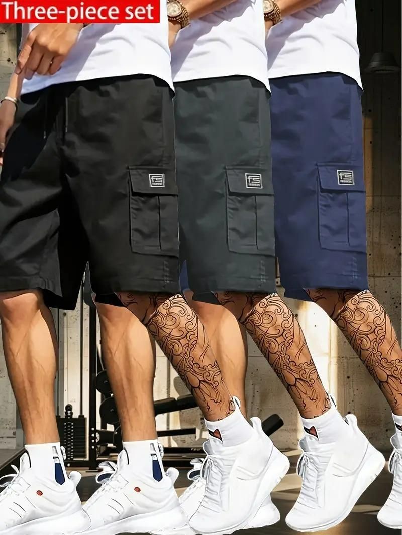 Men's Cotton Cargo Shorts (Pack of 3) – Breathable. Functional. Stylish.