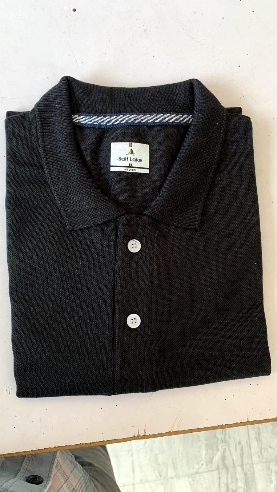 Plane Matty Solid Half Sleeves Mens Polo neck T-Shirt Pack Of 5