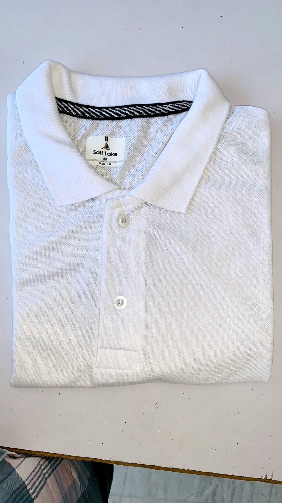 Plane Matty Solid Half Sleeves Mens Polo neck T-Shirt Pack Of 5