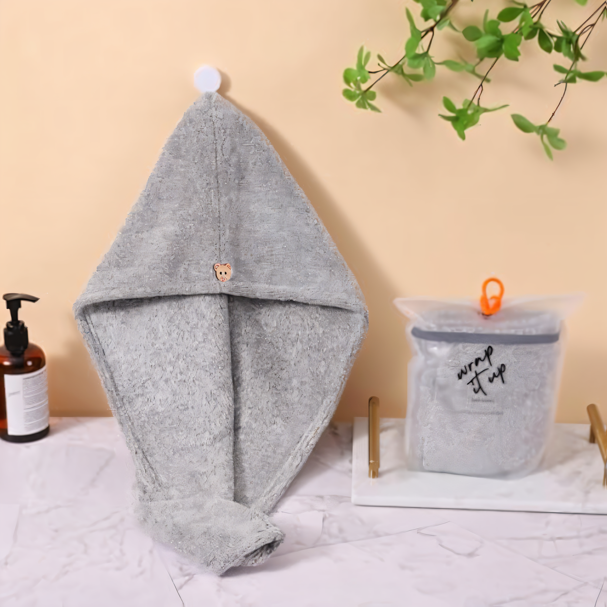 Hair Towel Wrap Quick Dry 100% Cotton