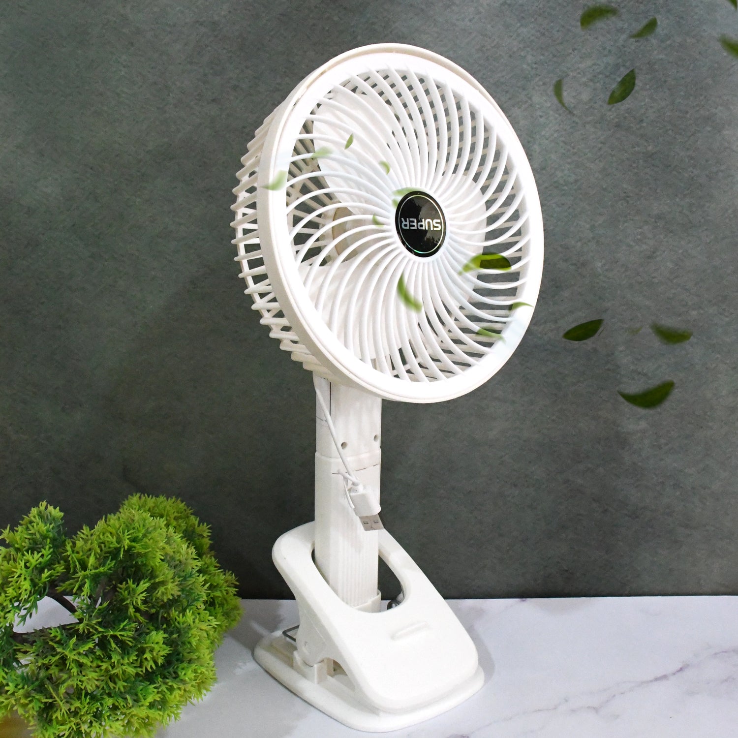 Multifunctional Usb Desk Fan Clipped Fan (1 Pc With Brown Box)