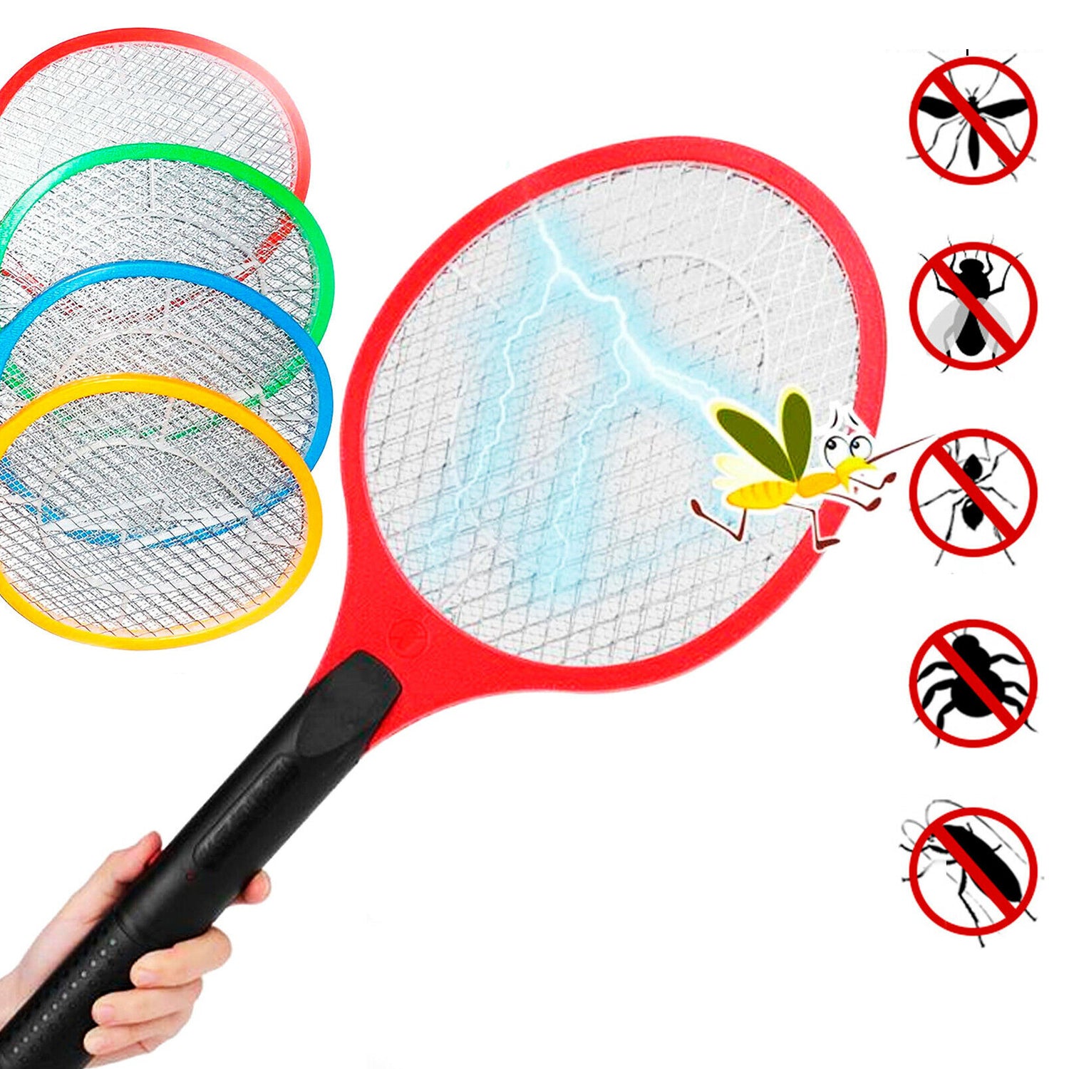 Rechargeable Mosquito Racket | Electric Fly Swatter Bat | Insect Killer (High Performance)