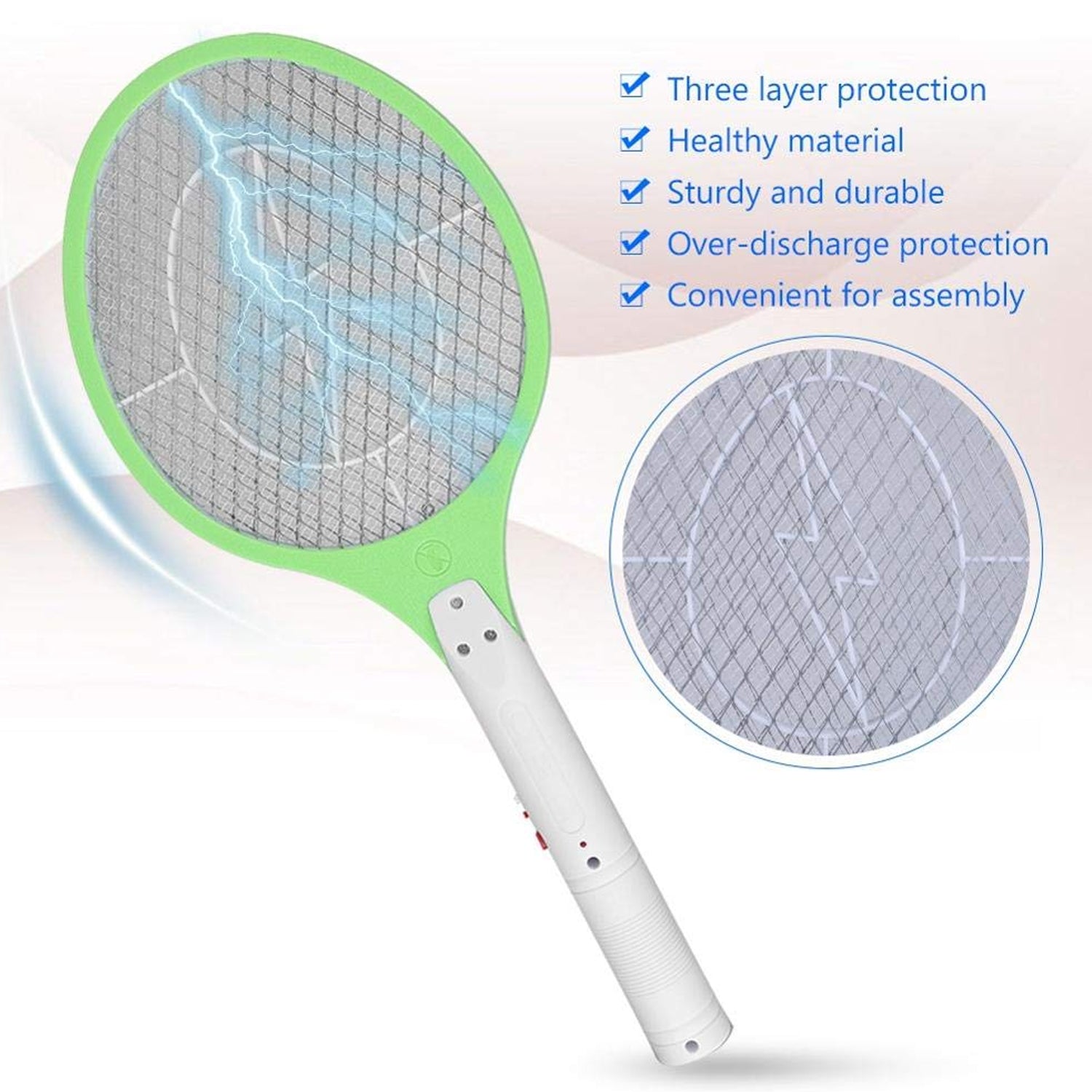 Rechargeable Mosquito Racket | Electric Fly Swatter Bat | Insect Killer (High Performance)