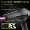 1500W Professional Salon-Grade Hair Dryer – Sleek Black Edition for Perfect Styling