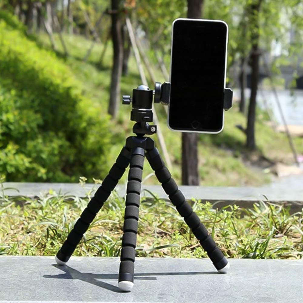 Portable Mini Octopus Tripod Stand With Phone Holder For Live Selfie Mobile Phone Portable And Adjustable Stent