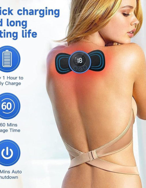 Mini Butterfly EMS Body Massager,Wireless Portable Neck