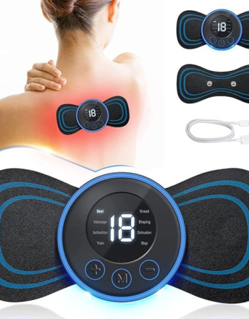 Mini Butterfly EMS Body Massager,Wireless Portable Neck